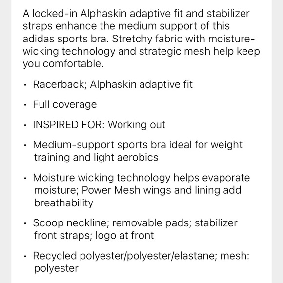 BUNDLE- Adidas Racer Back Sports Bras - Picture 4 of 12